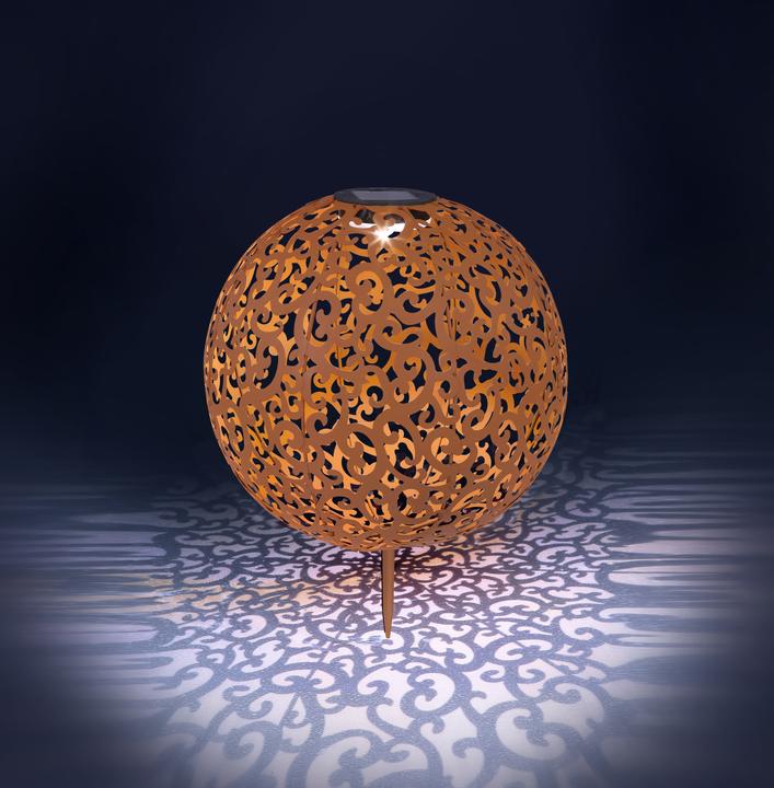 Actual product image Globo Metal solar lamp (IP44)