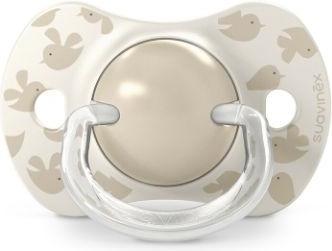 Actual product image Suavinex 2x Schnuller Symmetrisch Birdies SXPro 6/18m beige (2x, 6 - 18 Months)