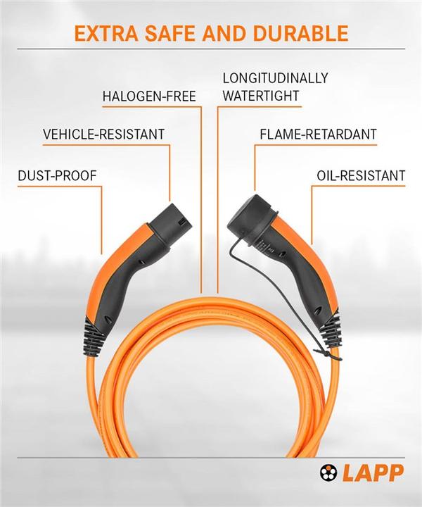 Actual product image Lapp Mobility Charging cable (Type 2, 22 kW, 32 A, 3 m)