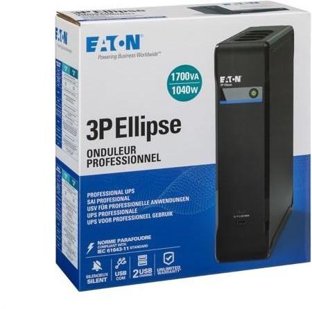 Actual product image Eaton 3P Ellipse 1700 USB FR Offline VFD-SY-313 gem. EN 62040 (1700 VA, 1040 W, Standby UPS)