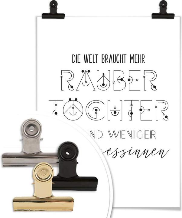 Produktbild Trenddeko Die Welt braucht mehr Räubertöchter (24 x 30 cm)