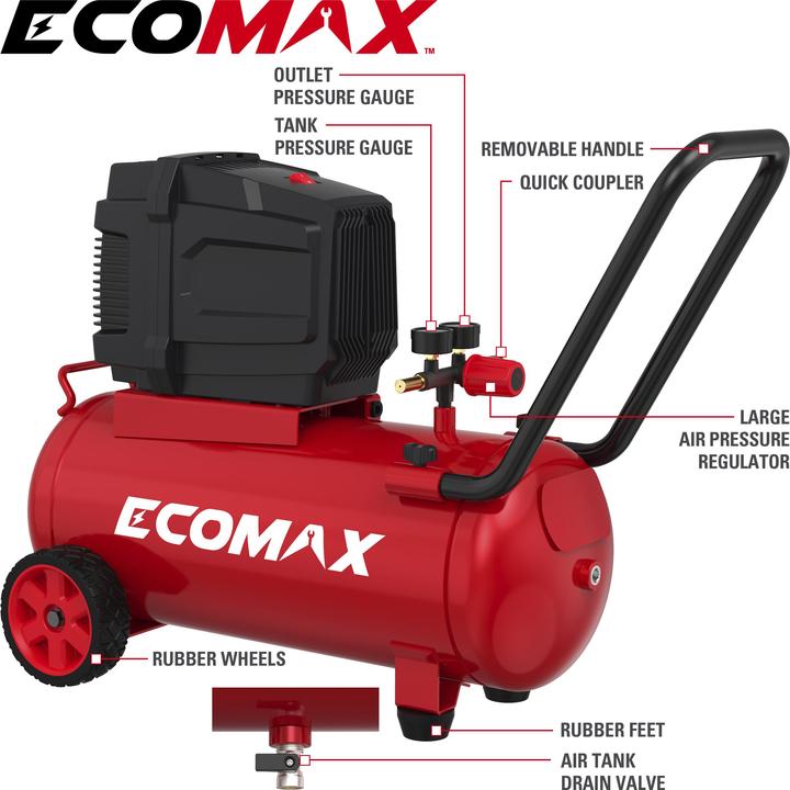 Produktbild Ecomax Kompressor, 30l Hotdog (30 l, 10 Bar)