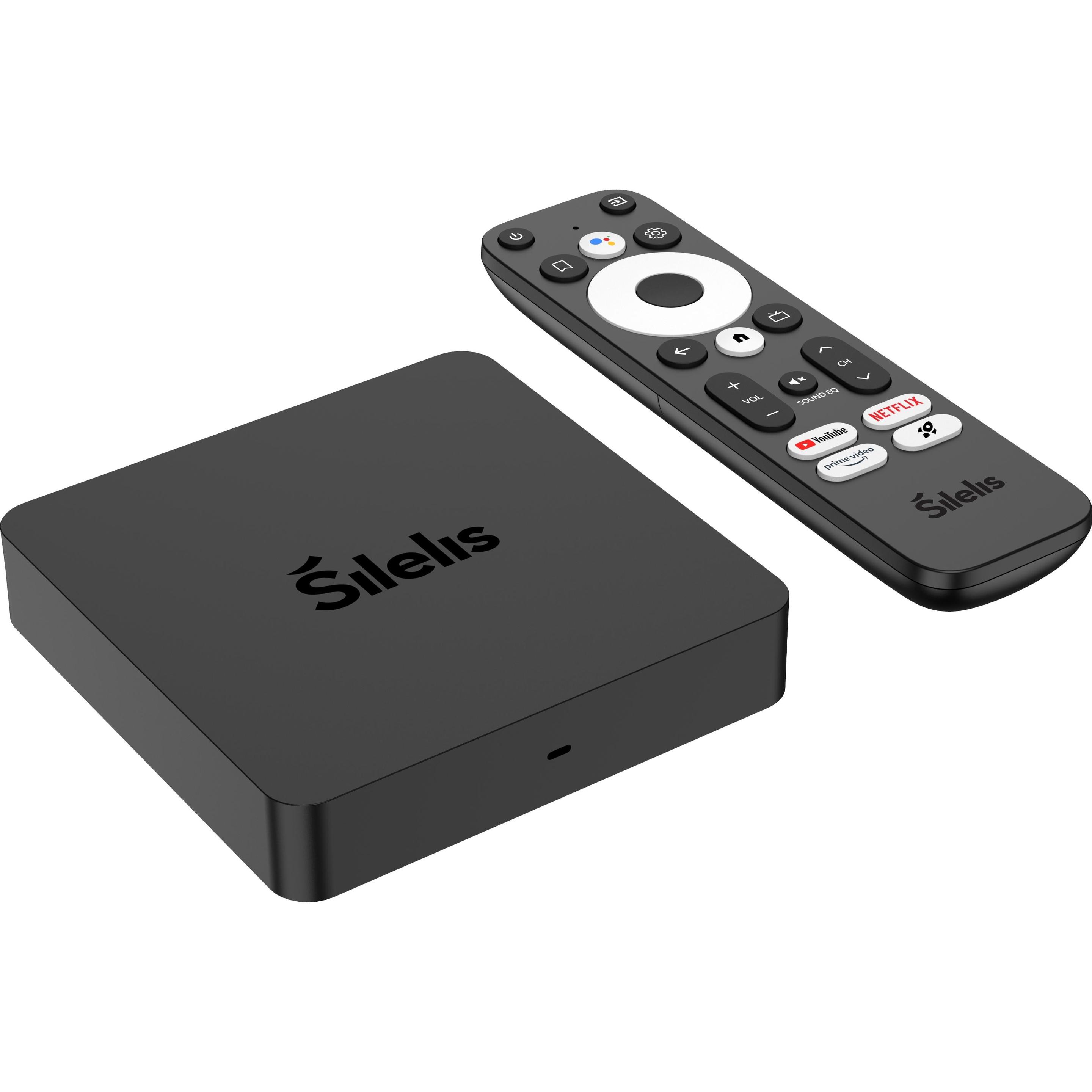 Sponge Šilelis T-3 Smart Android TV box (32 GB, Android 11), Box per lo streaming, Nero