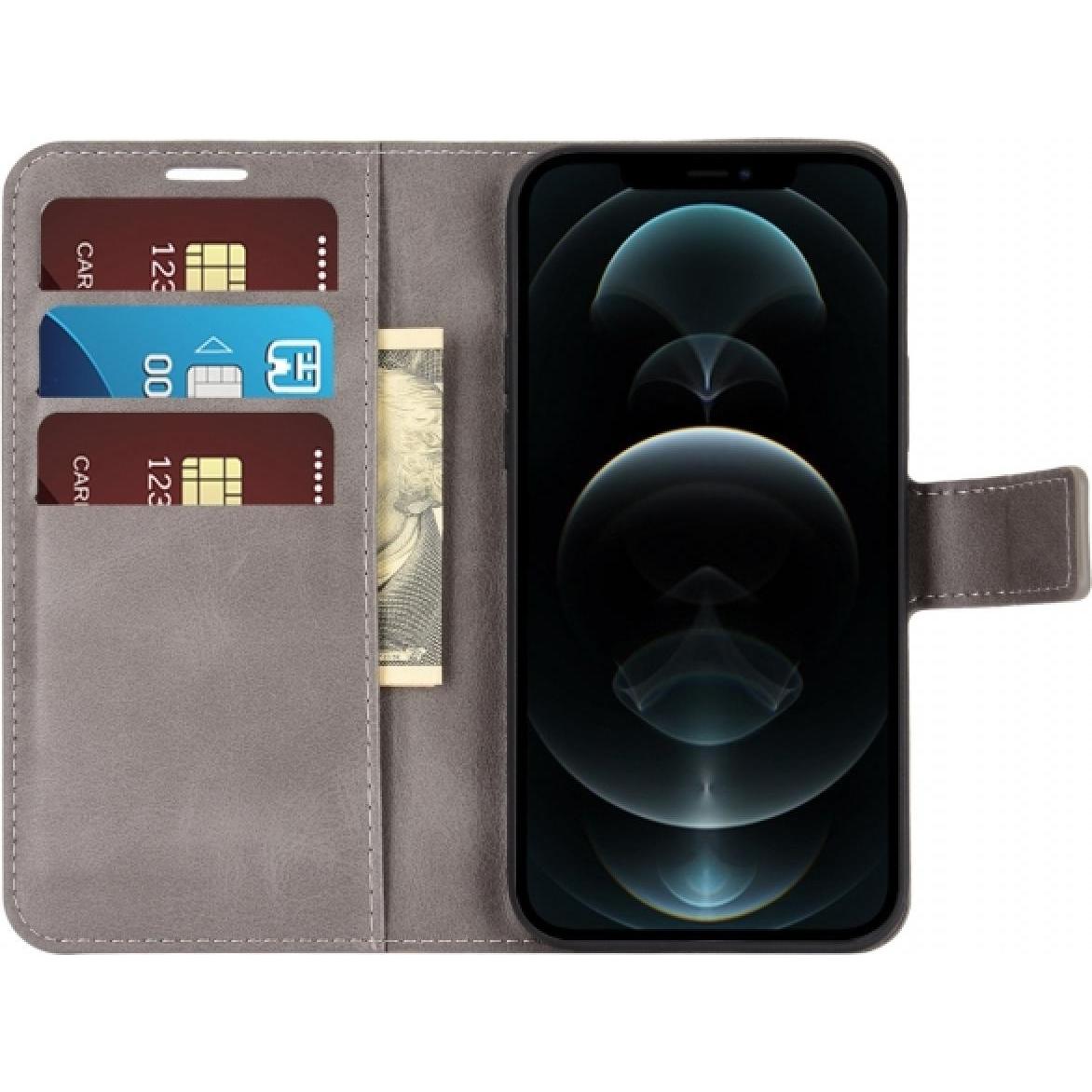 Thumbnail - Screenguard CardLounge Apple iPhone 12 Pro Max Leder Hülle (Apple iPhone 12 Pro Max), Smartphone Hülle, Grau