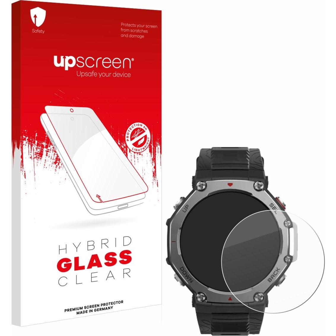 upscreen Schutzglas Schutzfolie Glas Folie Displayschutz klar, Smartwatch Schutzfolie, Transparent
