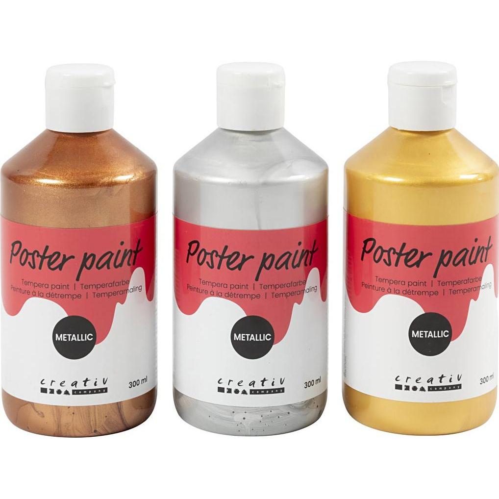 Creativ Company, Colore + Vernice per fai da te, Poster paint Metallic (300 ml)