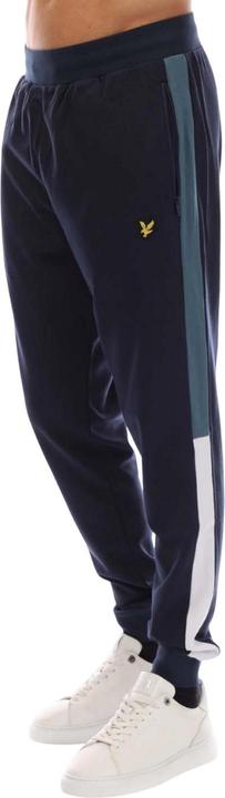 Actual product image Lyle and Scott Mens Fleece Colour Block Stitched Fly Detail Jogging Bottoms (M)