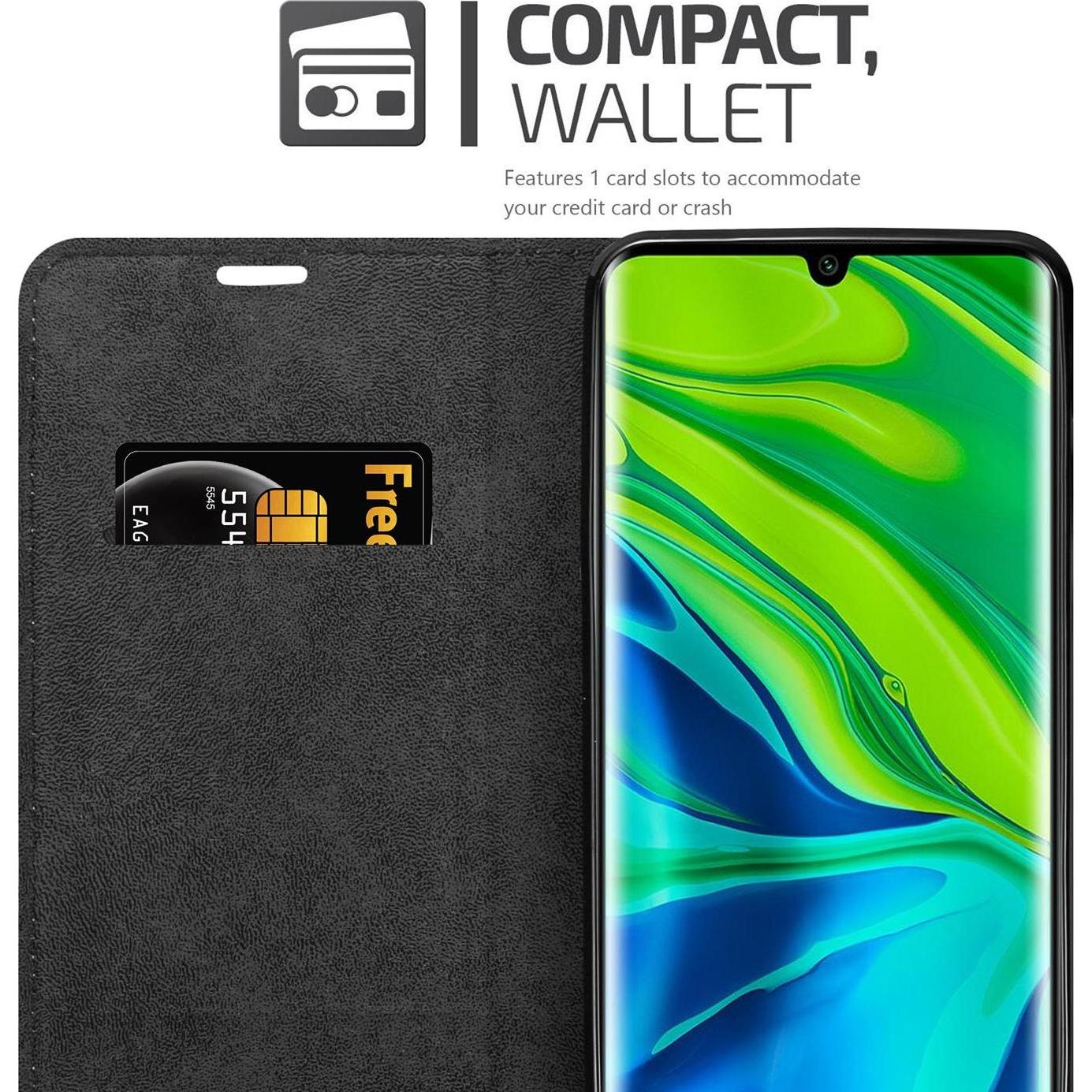 Thumbnail - Cadorabo Book Invisible Magnet Cover (Xiaomi Mi Note 10), Smartphone Hülle, Schwarz
