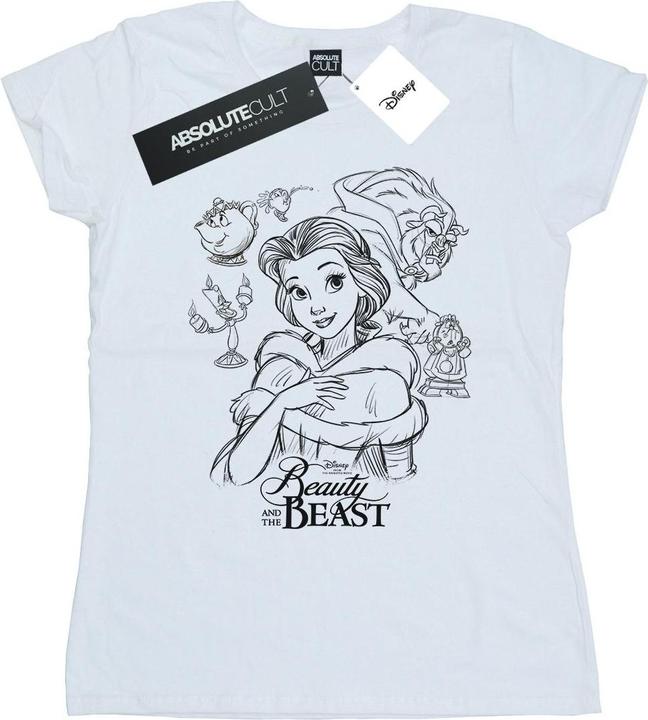 Immagine prodotto Disney Beauty And The Beast Collage Sketch Maglietta Donna (S)