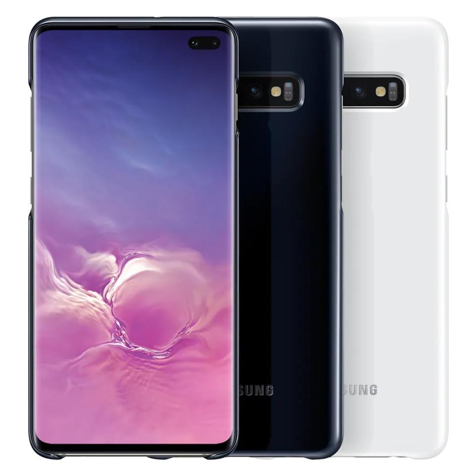 Samsung LED Back Cover (Samsung Galaxy S10+), Smartphone Hülle, Schwarz