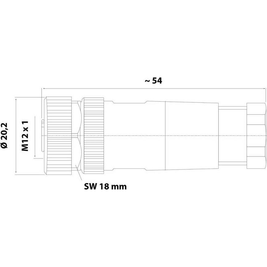 Thumbnail - Phoenix Contact Sensor-/Aktor-Steckverbinder, Elektronikkabel + Stecker, Schwarz