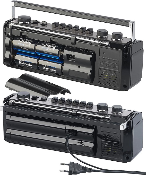 Produktbild Auvisio Retro-Boombox mit Kassetten-Player