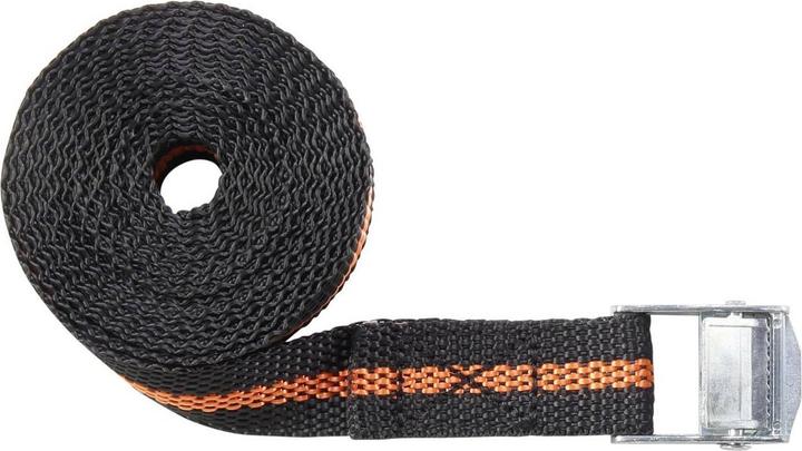 Toolcraft Cinghia di tensione con chiusura a morsetto 3 m x 25 mm, 125 kg