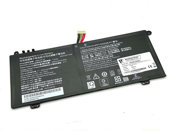 Image du produit Vistaport Batterie pour Toshiba Akoya E15403/Satelite Pro C40,C50 (2 cabines, 6000 mAh)