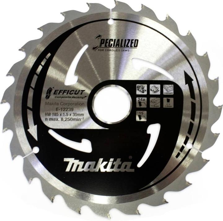Image du produit Makita Lame de scie 185x1,5x30, 24Z EFFICUT