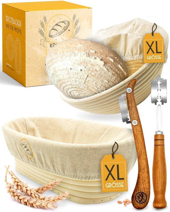 Produktbild Krustenzauber Gärkörbchen & Bäckermesser-Set