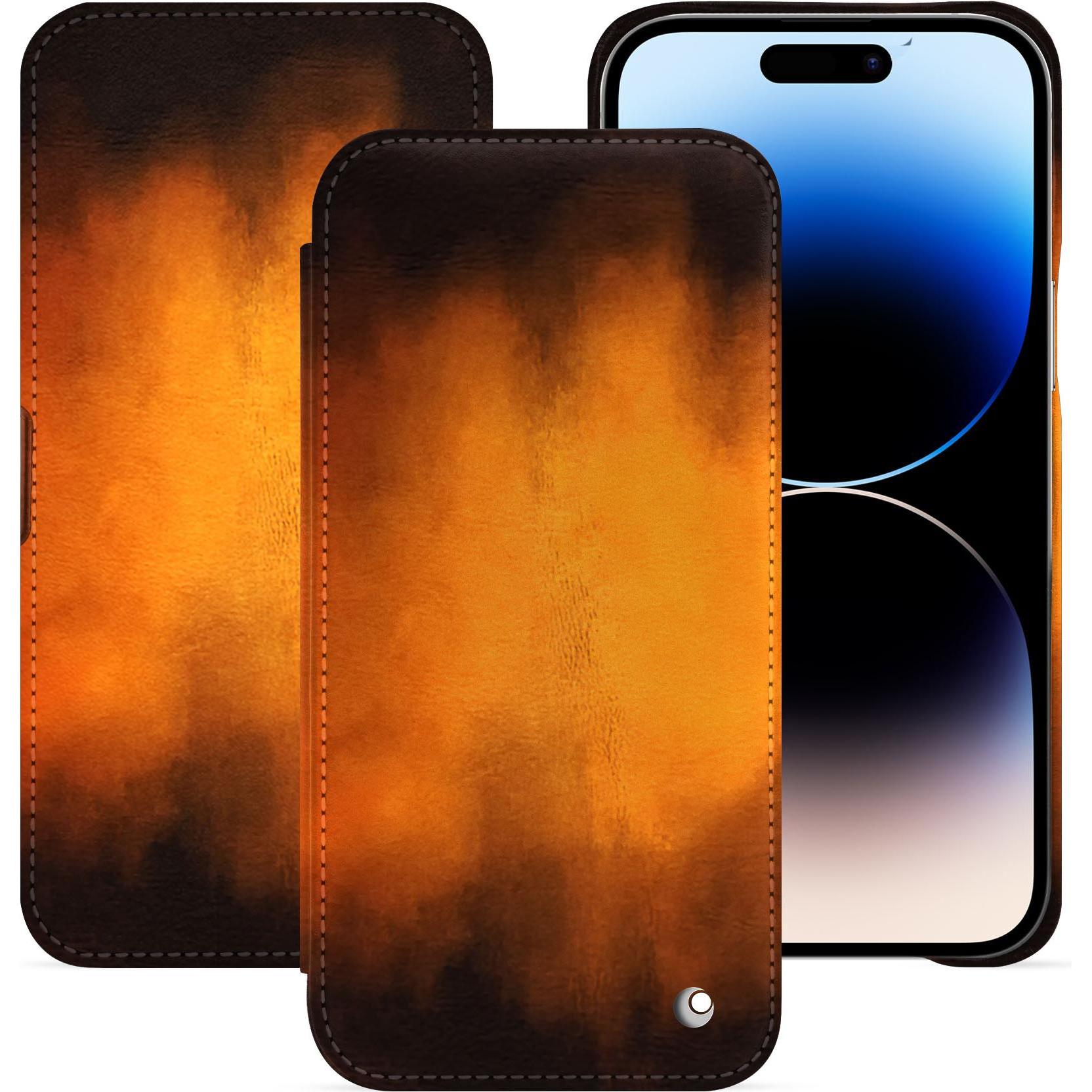 Thumbnail - Noreve Lederschutzhülle horizontal (Apple iPhone 15 Pro Max), Smartphone Hülle, Violett