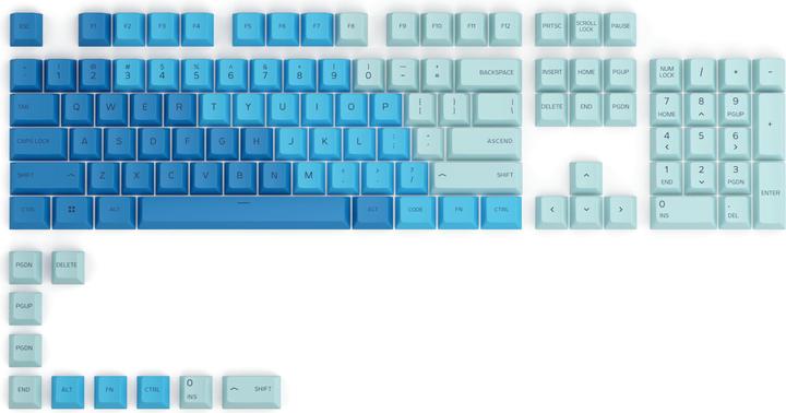 Glorious PC Gaming Race GPBT Keycaps - 114 PBT Tastenkappen, ANSI, US-Layout, Caribbean