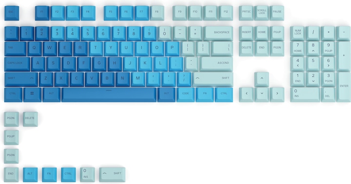 Glorious PC Gaming Race GPBT Keycaps - 114 PBT Tastenkappen, ANSI, US-Layout, Caribbean