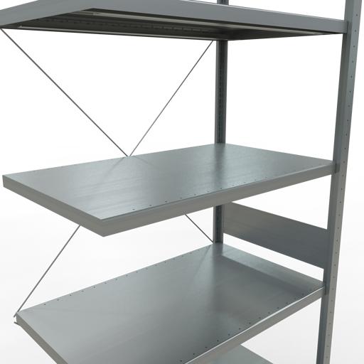 Produktbild Schulte Lagertechnik Stecksystem Anbauregal MULTIplus250 mit Kreuzstrebe