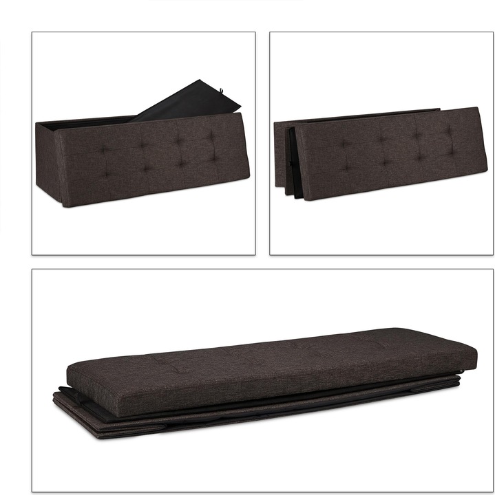 Image du produit Relaxdays Banquette rangement, spacieuse (110 cm)