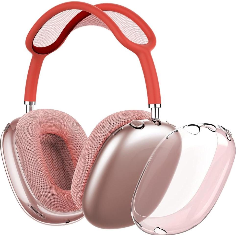 Thumbnail - Screenguard Flexible TPU Clear Case (Ladecase Hülle), Kopfhörertasche + Schutzhülle, Transparent, Rosa