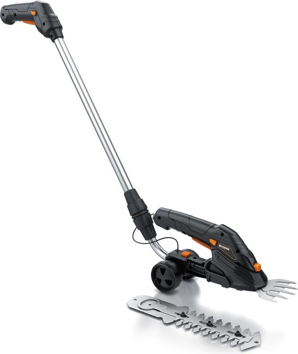 Produktbild Brandson Akku Grasschere, elektrische Garten Strauchschere, Teleskopstange 90-130 cm mit Rädern, Rasenschere (Akkubetrieb, Netzbetrieb)