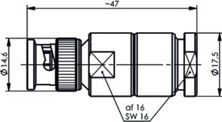 Produktbild Telegärtner J01150A0121 BNC 50Ohm 1Stück(e) Koaxialstecker (Antennenkabel)