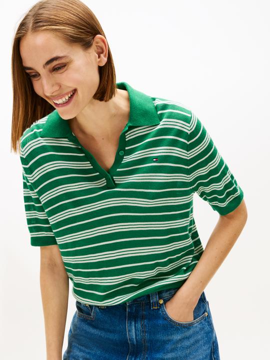 Produktbild Tommy Hilfiger Merino Silk S/S Polo-Nk Sweater (M)