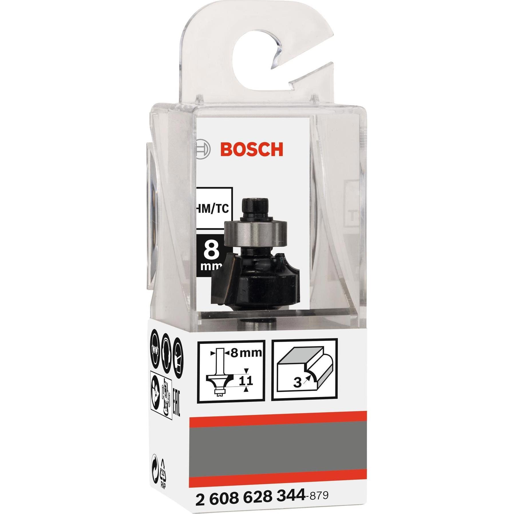 Thumbnail - Bosch Professional Zubehör, Fräser, Abrundfräser, 8 mm, R1 3 mm, L 10,2 mm, G 53 mm