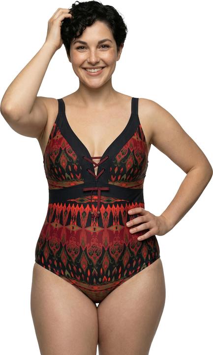 Actual product image Ulla Popken Alpine Pattern One Piece Swimsuit (46)