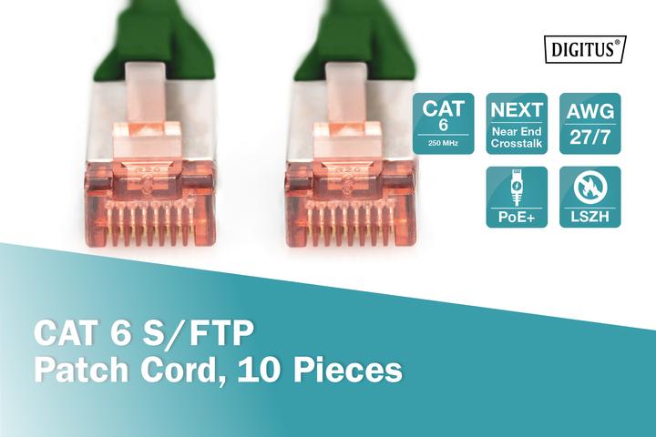 Productafbeelding Digitus CAT6 S-FTP Patchcord, 2m, Groen (S/FTP, CAT6, 2 m)