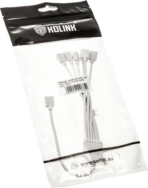 Actual product image Kolink ARGB 1-6 Splitterkabel - 30cm, weiss