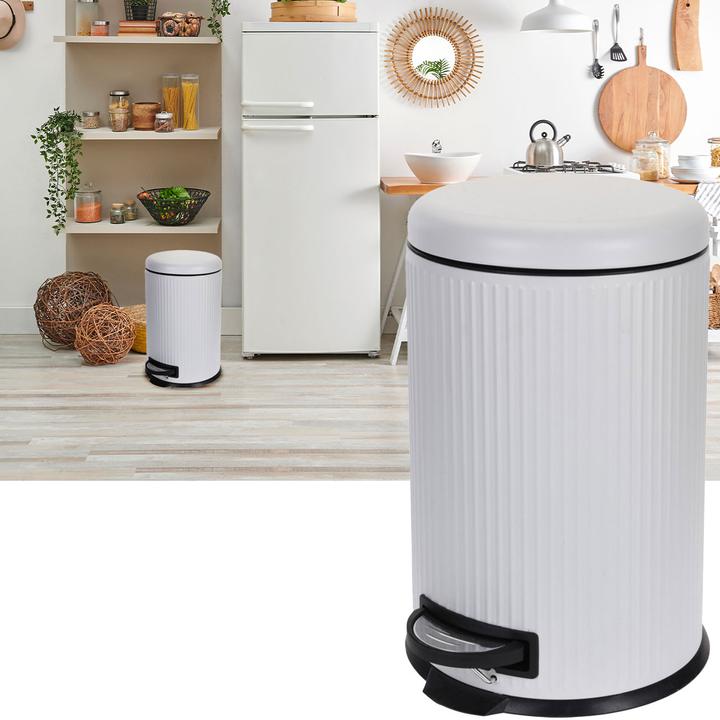 Image du produit Excellent Houseware Poubelle, blanche, 20 litres, inox (20 l)