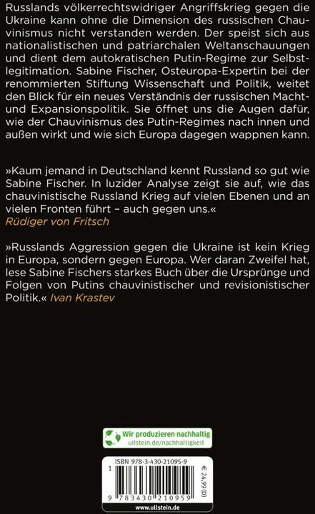 Actual product image Die chauvinistische Bedrohung (German, Sabine Fischer, 2023)