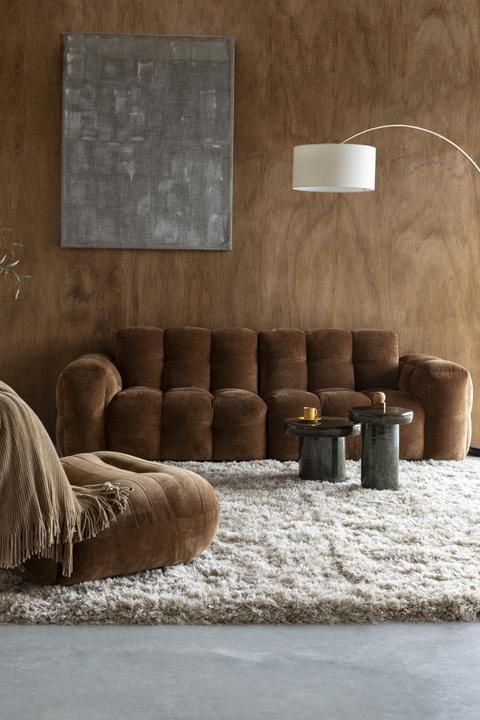 Actual product image Dutchbone Sofa Hackman 3-Seater Velours Beige (3-seater)