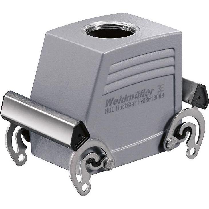 Weidmüller Staffa a croce dell'alloggiamento del gommino Alu IP66 1788010000, Cavo + Spina elettrica, Grigio