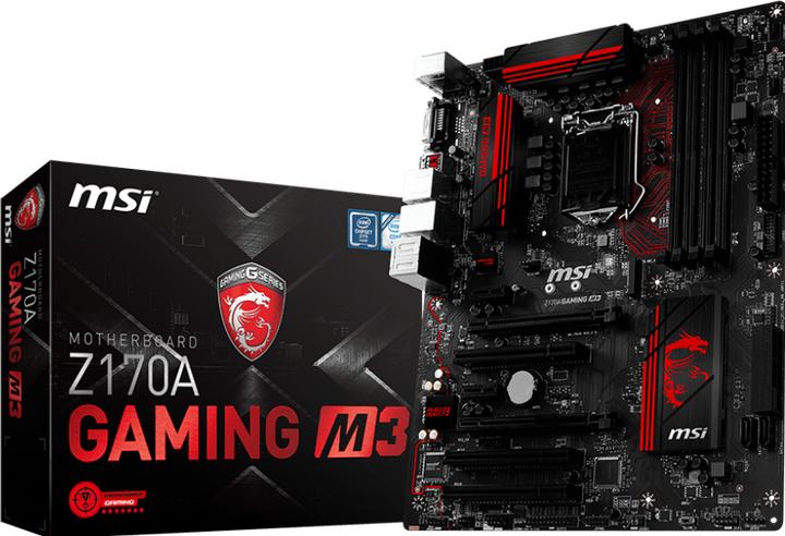 Actual product image MSI Z170A Gaming M3 (LGA 1151, Intel Z170, ATX)