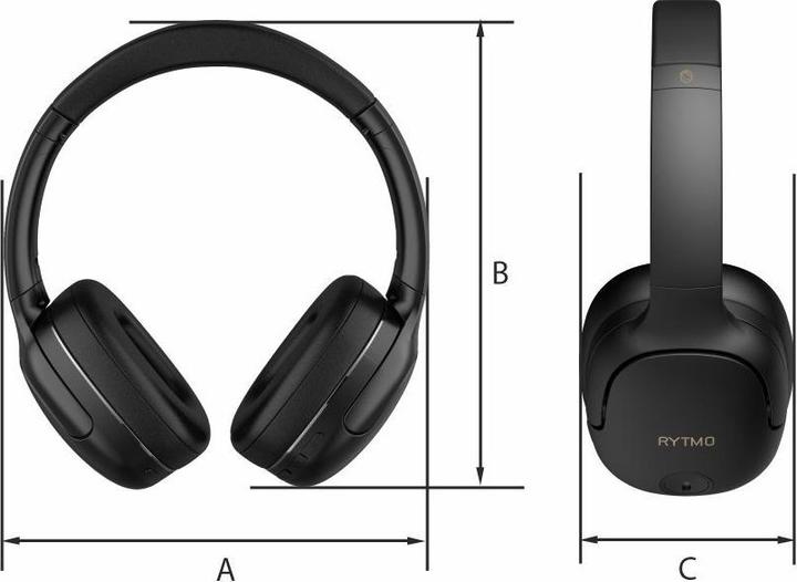 Actual product image Manta HDP1001BK Rytmo Elegance Black (ANC, 50 h, Cable, Wireless)