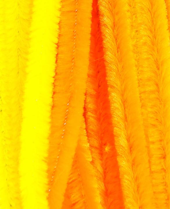 Image du produit I Am Creative Fil chenille, cure-pipe, fil à plier pour l'artisanat et pour la décoration, mélange jaune, ø 9 m... (0.50 m)