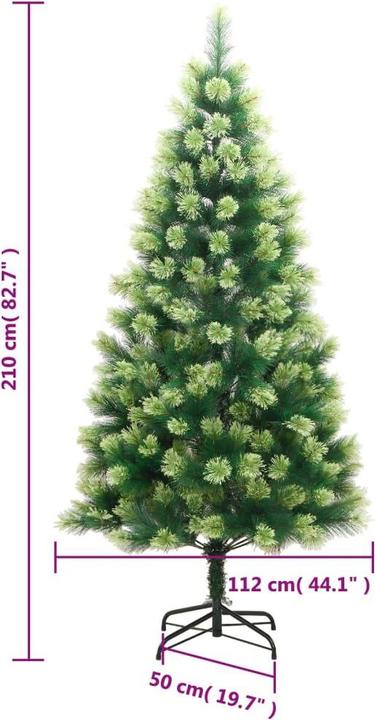 Produktbild vidaXL künstlicher klappbarer Weihnachtsbaum (210 cm)
