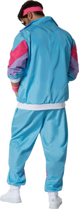 Produktbild tectake Herrenkostüm Retro 80er 90er Jahre Jogginganzug Set (S)