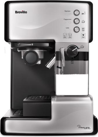 Produktbild Breville VCF045X PrimaLatte Kaffee- und Espressomaschine, für Kaffeepulver oder Pads geeignet, 15...