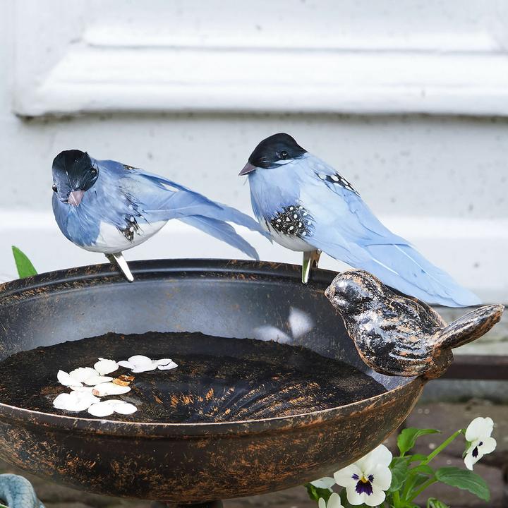 Actual product image Loberon Decorative bird set of 2 Penelopé blue