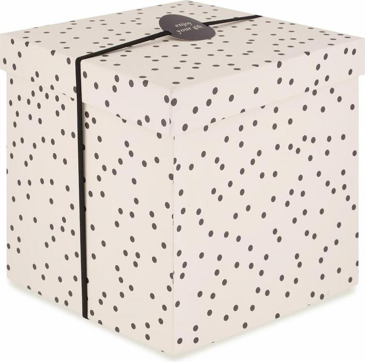 Stewo Geschenkbox Black Dots Cube (27x27x27cm)