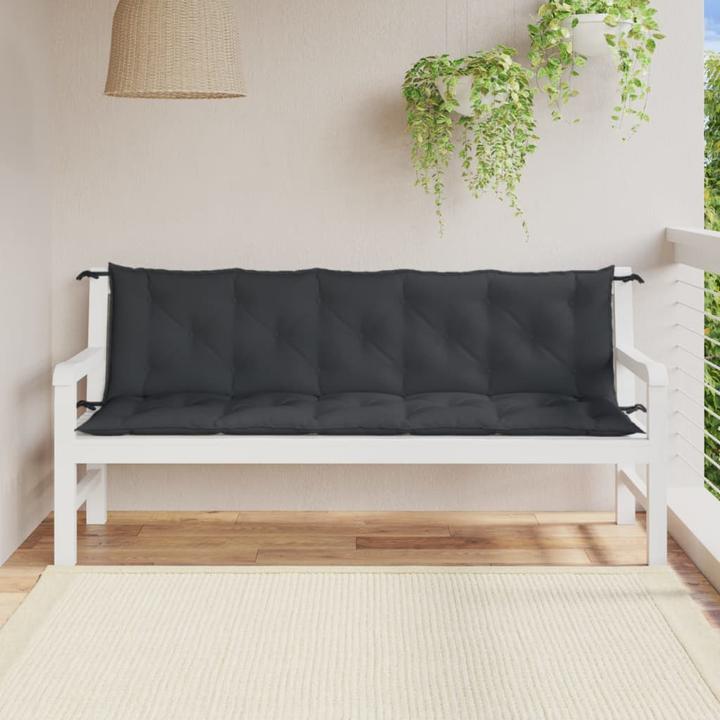 Actual product image VidaXL Garden bench cushions 2 pcs. fabric (180 x 50 x 7 cm)