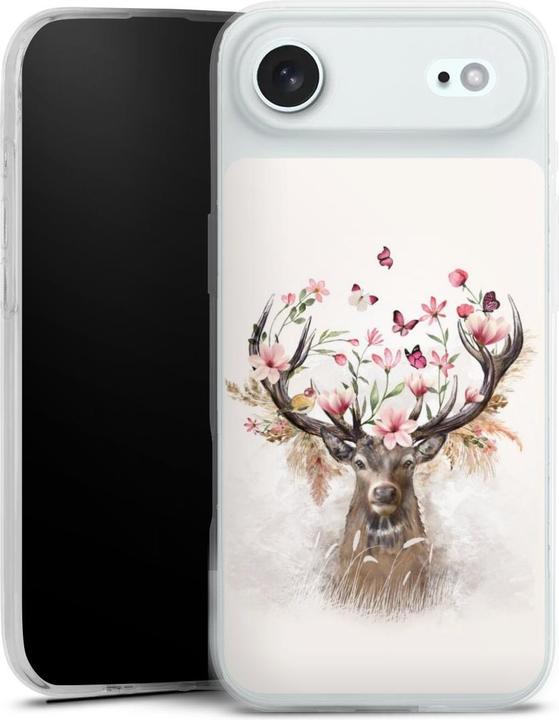 Produktbild DeinDesign Slim Case für Apple iPhone Air Silikon Hülle Ultra Dünn Handyhülle Blumen Hirsch Tiere (Apple iPhone Air)