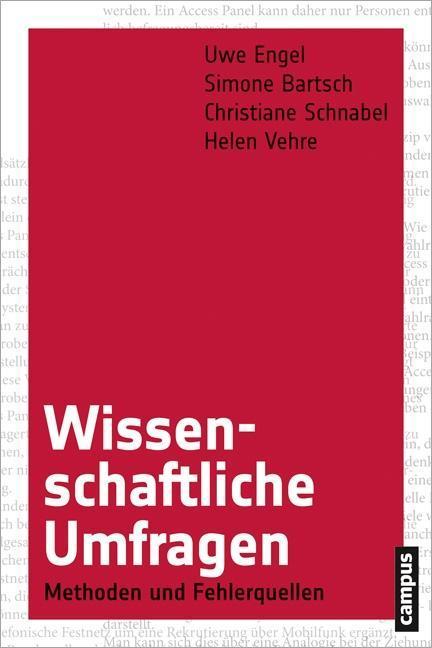 Produktbild Wissenschaftliche Umfragen (Deutsch, Uwe Bartsch Engel, 2012)