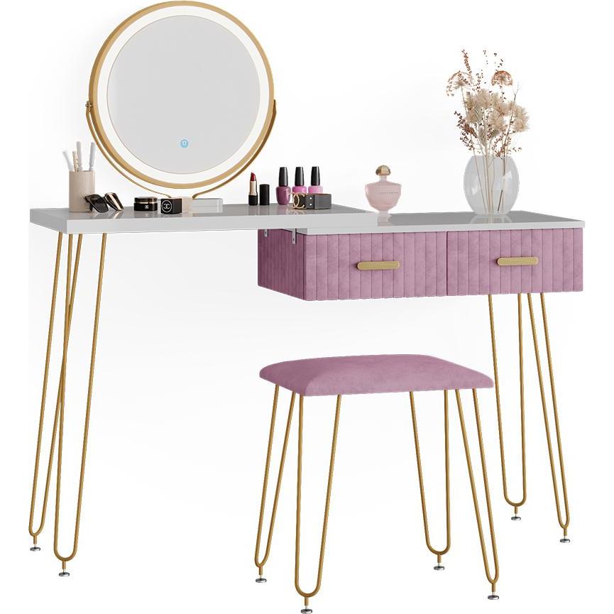 Vicco, Schminktisch, Zoey mit Hocker und Beleuchtung