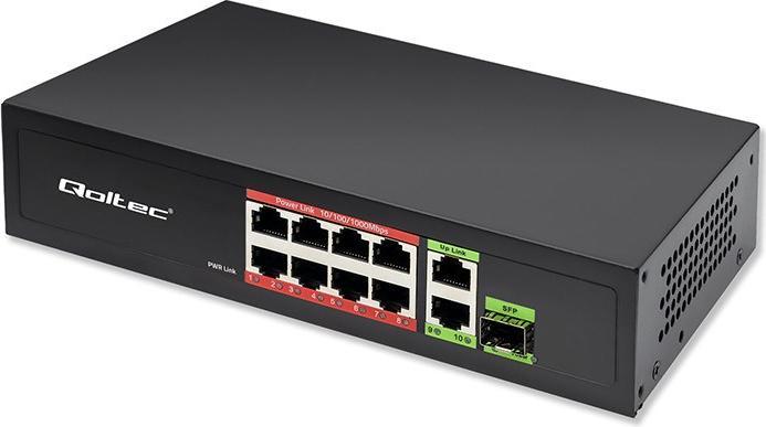 Produktbild Qoltec Ethernet Switch PoE RJ45 PoE Uplink SFP